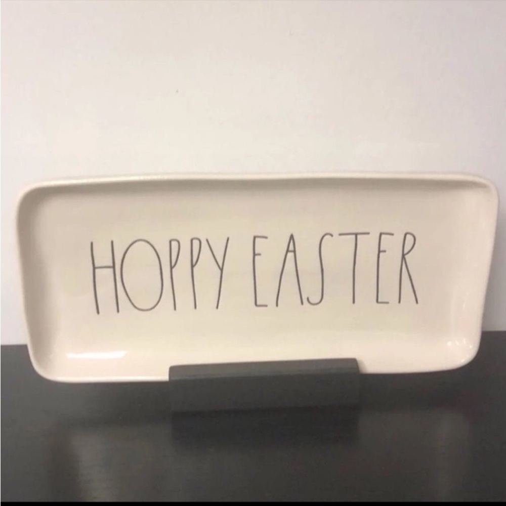 Vintage Rae Dunn 2017 HOPPY EASTER Platter